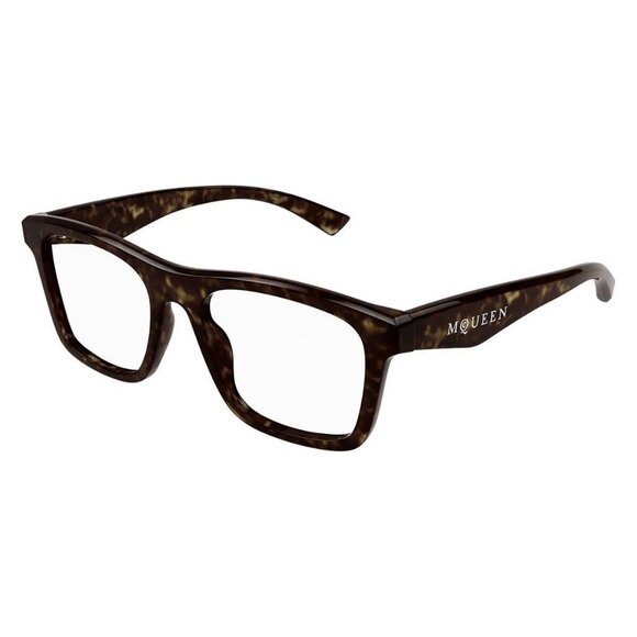New AuthenticALEXANDER MCQUEEN Havana Square AM0475O 007 Glasses Women